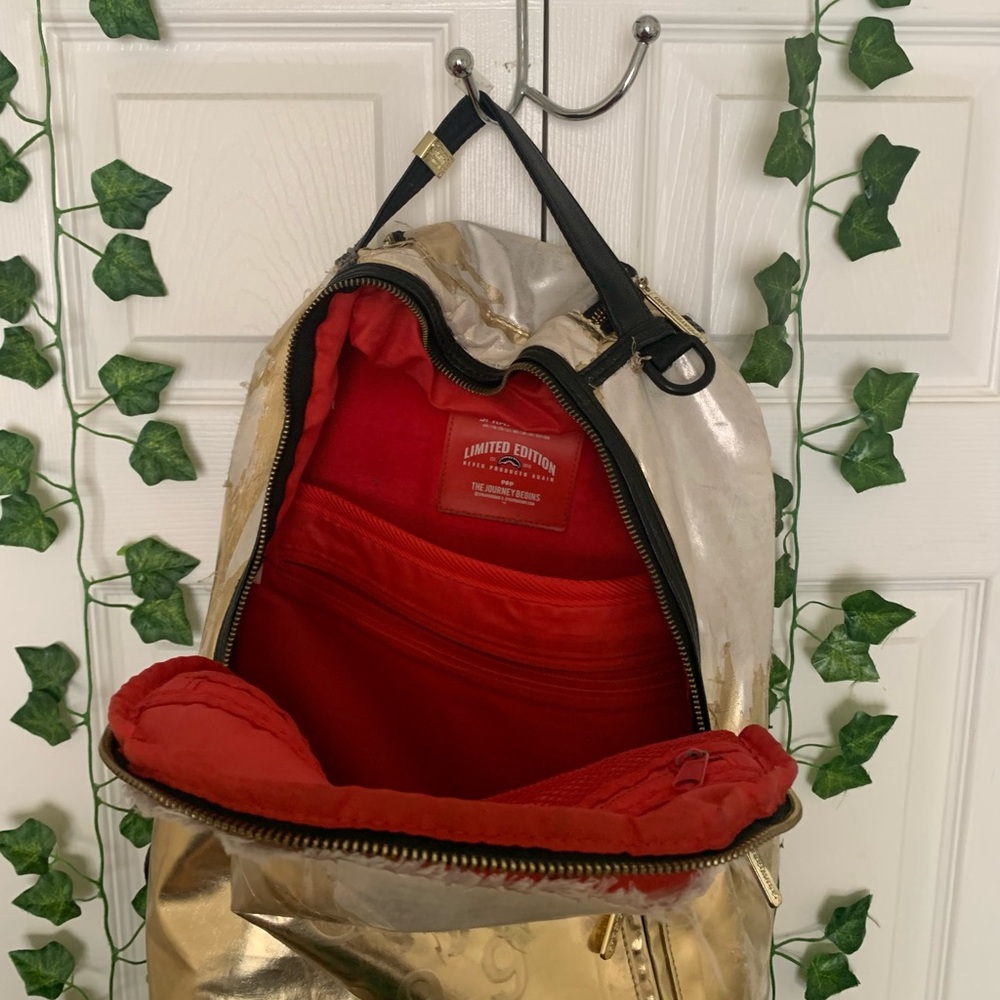 Sprayground Gold Bar Backpack - Picture 7 of 7